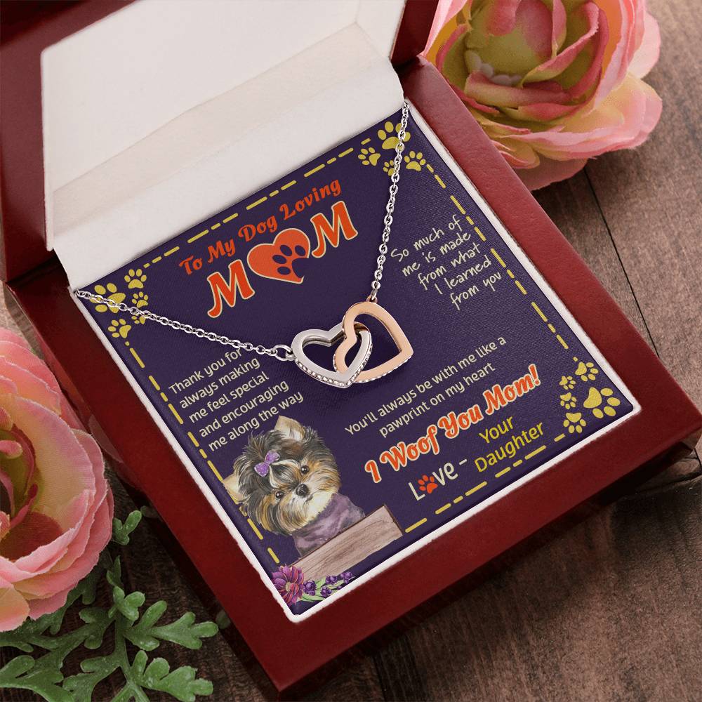 To My Mom - You'Ll Always Be With Me - Necklace Interlocking Hearts Necklace