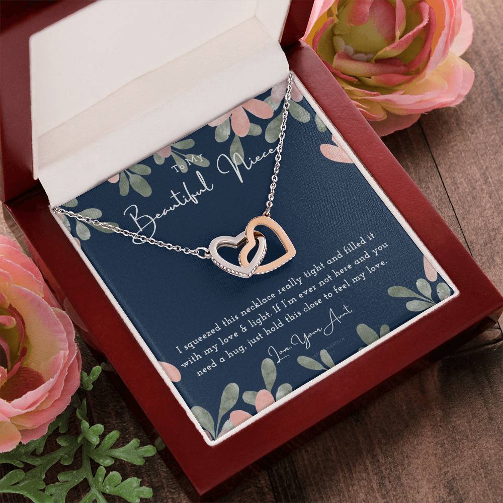 Niece Gift Gift To Niece From Aunt To My Niece Gift For Niece Moving Away Niece Christmas Gift Niece Birthday Gift Interlocking Hearts Necklace