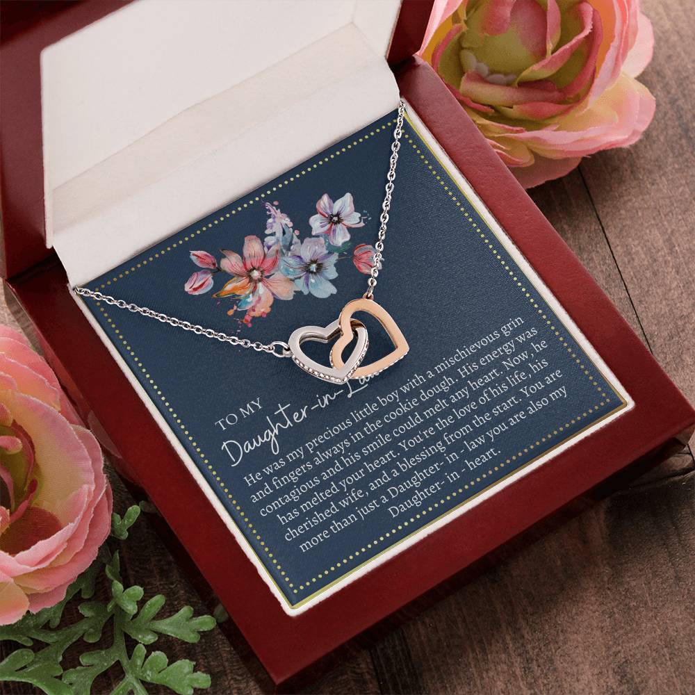 Gift For Daughter In Law Interlocking Hearts Necklace