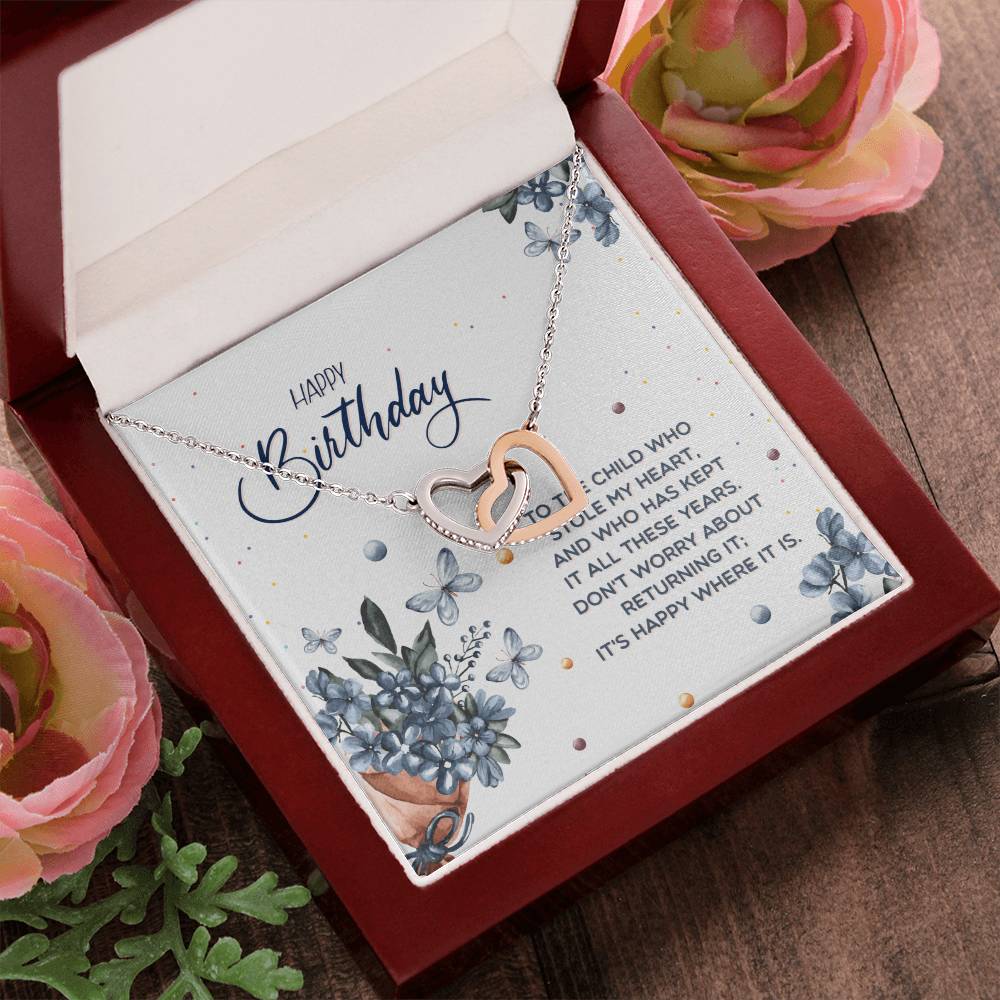 Happy Birthdaydaughter Interlocking Hearts Necklace