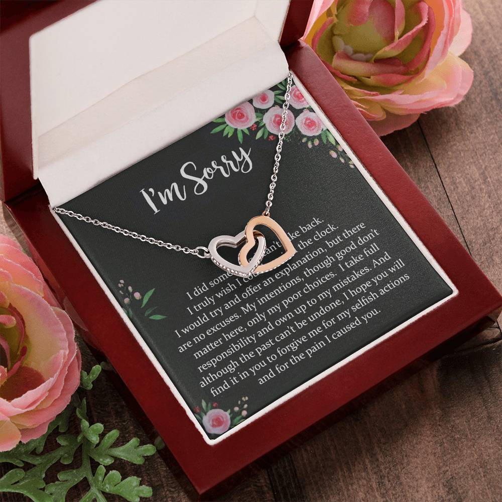 I'm Sorry - Wife Necklace Interlocking Hearts Necklace