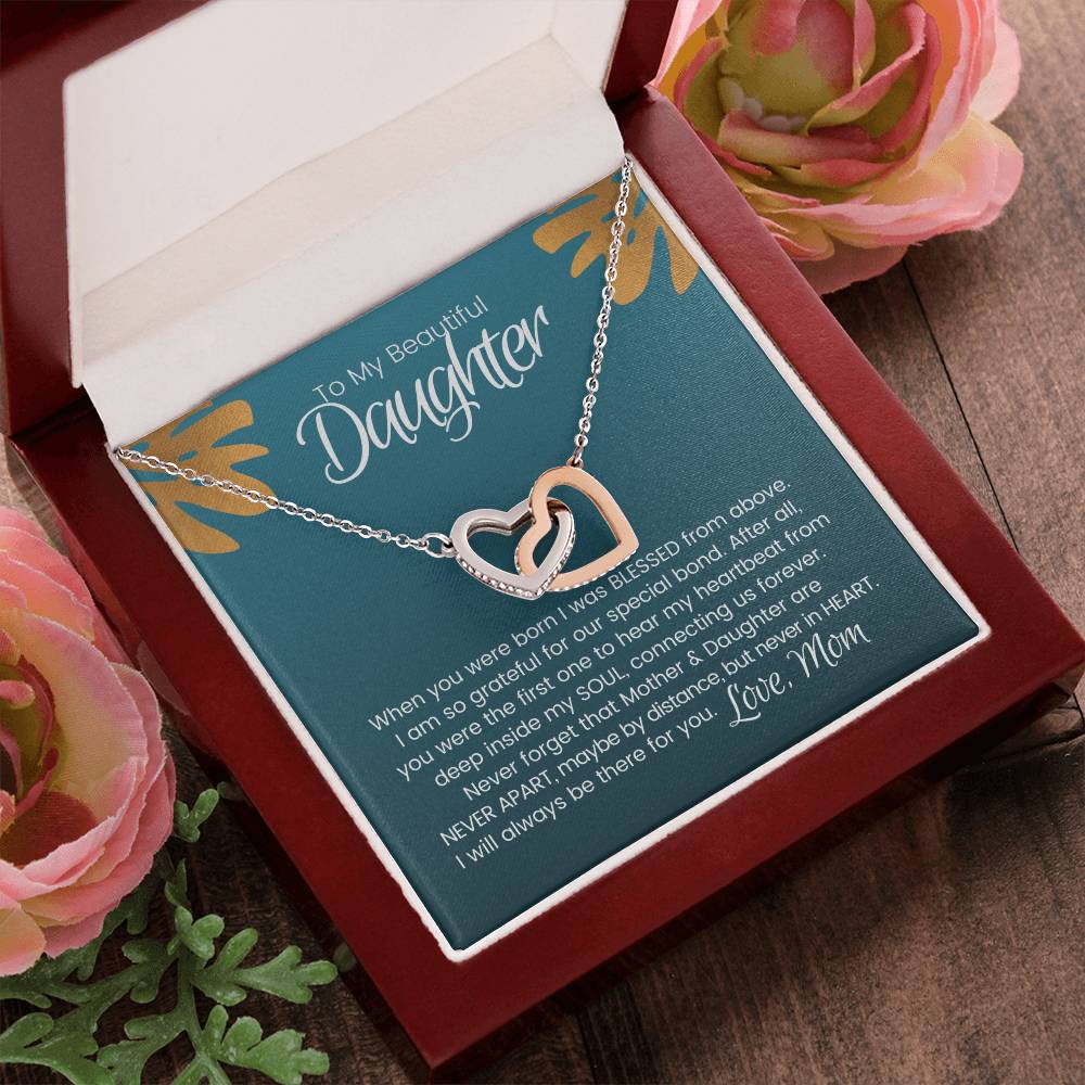 Mother Daughter Bond Connected By Heart Necklace Limited Edition - Grab Yours Now! Interlocking Hearts Necklace