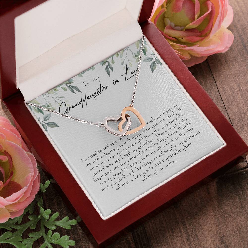 To My Granddaughter-In-Law Gift I Wanted To Tell You Interlocking Hearts Necklace