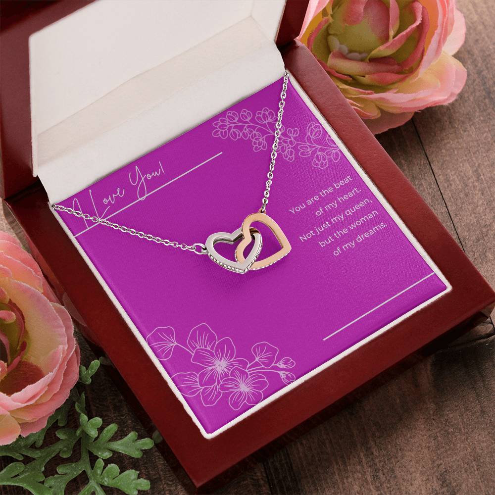I Love You Linked Hearts Necklace Gift For Wife Interlocking Hearts Necklace