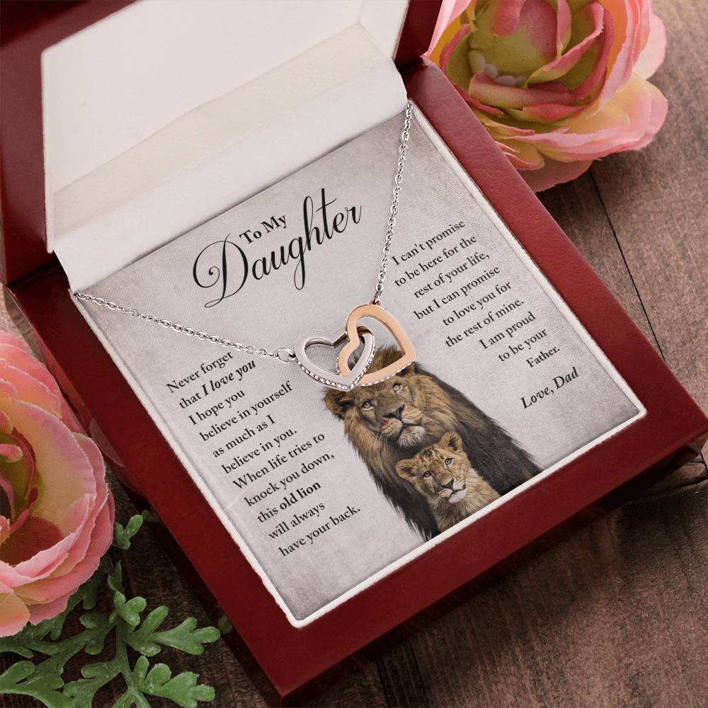 My Daughter - Proud Of You - Necklace Interlocking Hearts Necklace