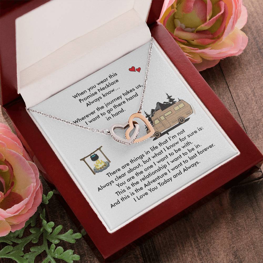 Camping Girl - Interlocking Heart Necklace Interlocking Hearts Necklace