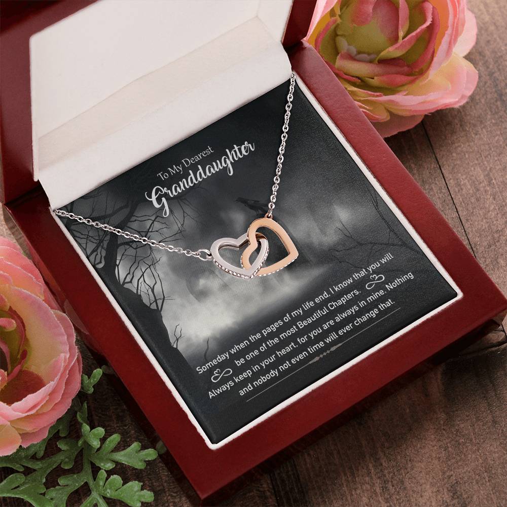 Necklace For Dearest Grand Daughter Interlocking Hearts Necklace