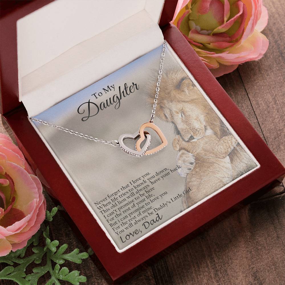 You Will Always Be Daddy'S Little Girl Interlocking Hearts Necklace