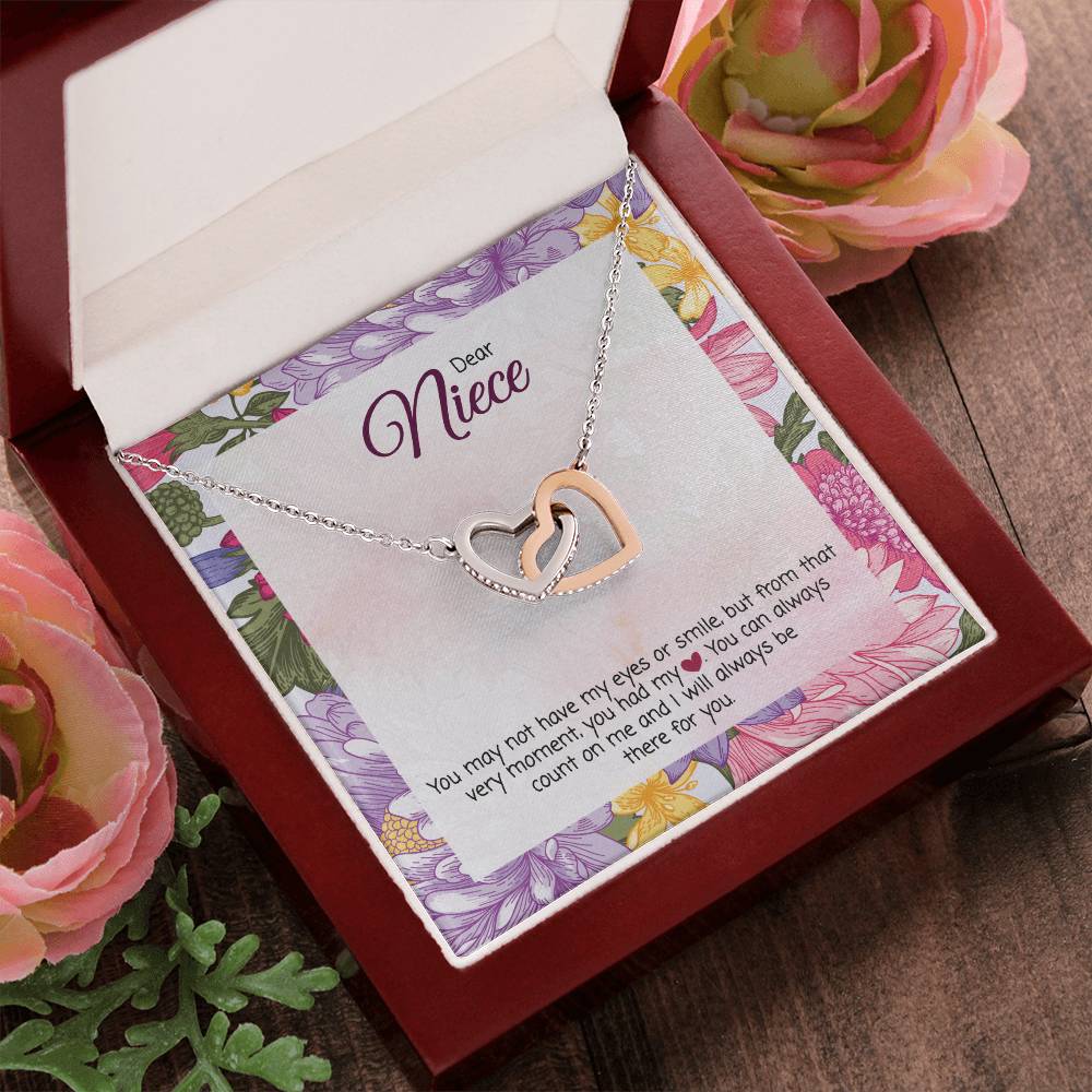 Interlocking Hearts Necklace For Niece