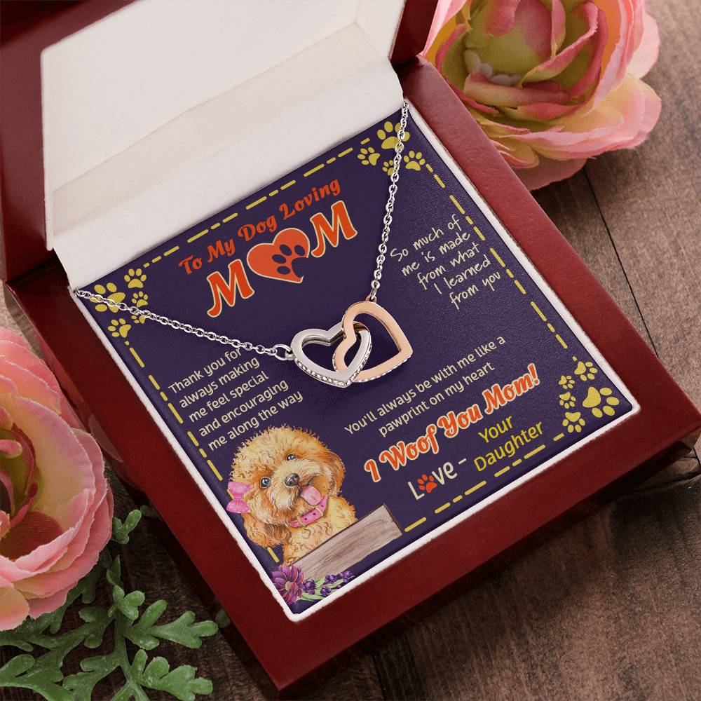 To My Mom - You'Ll Always Be With Me - Necklace Interlocking Hearts Necklace