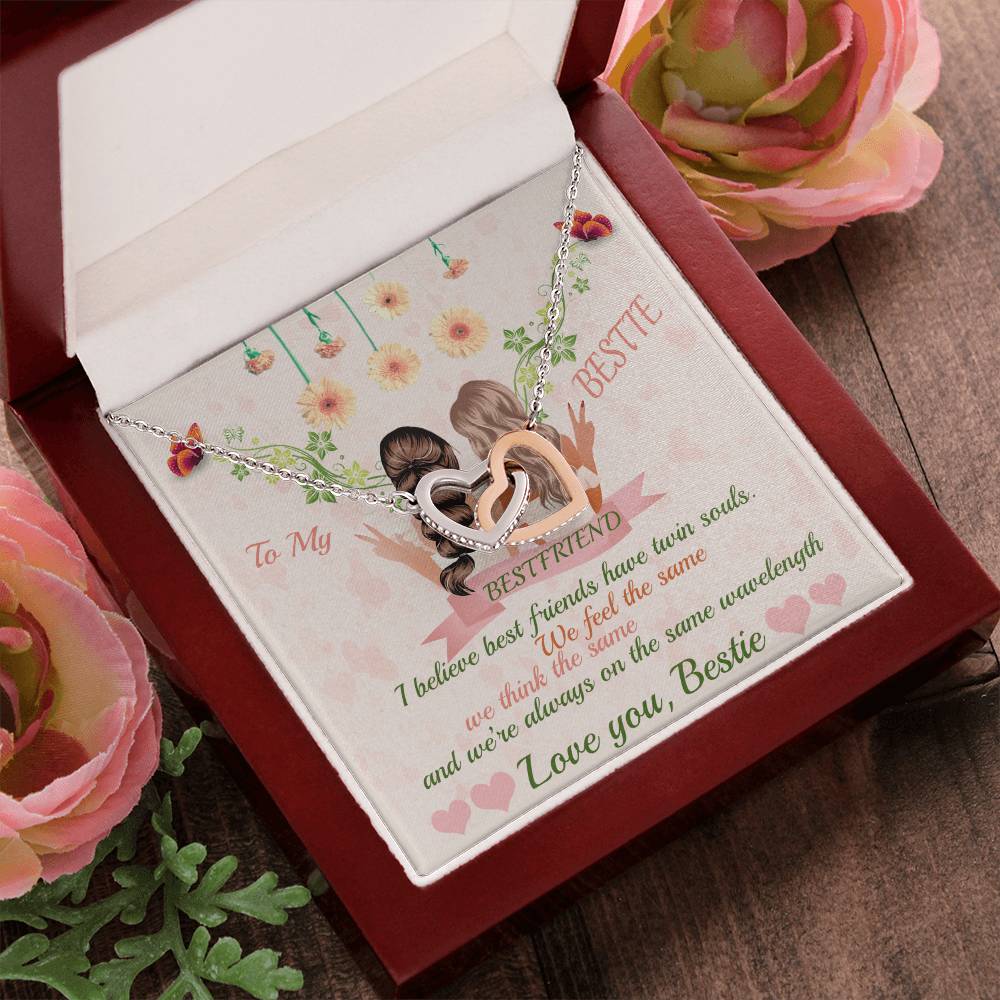 Bestfriend- Twin Souls - Necklace Interlocking Hearts Necklace