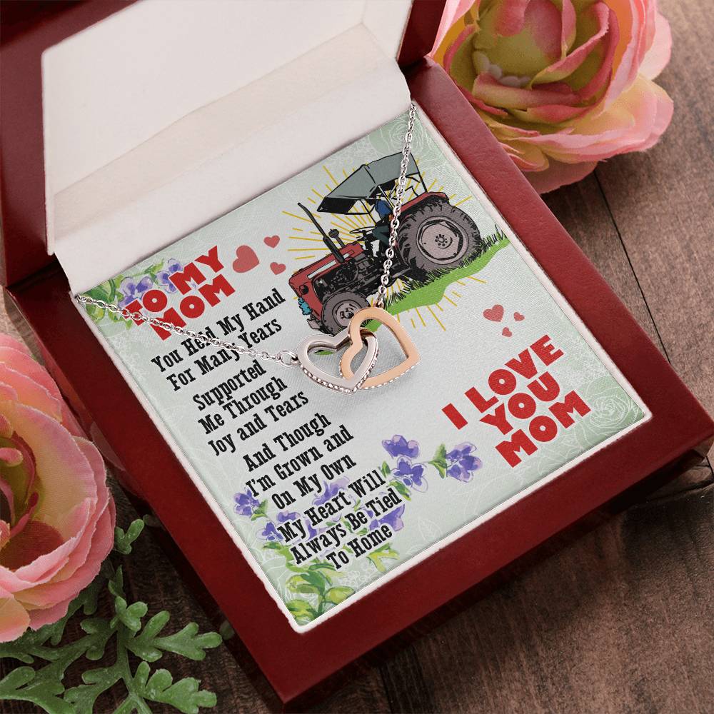 Farmer'S Mom- Interlocking Heart Necklace Interlocking Hearts Necklace