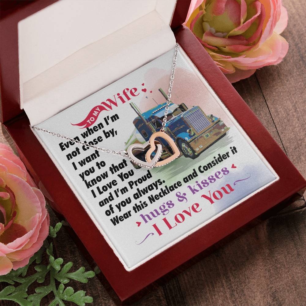 Trucker'S Wife- Interlocking Necklace Interlocking Hearts Necklace