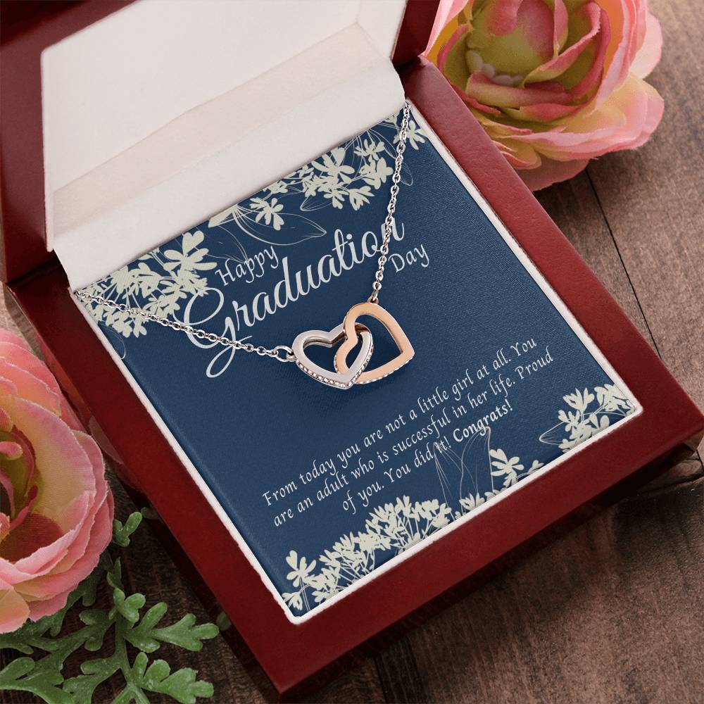 Gifts For Graduation Interlocking Hearts Necklace