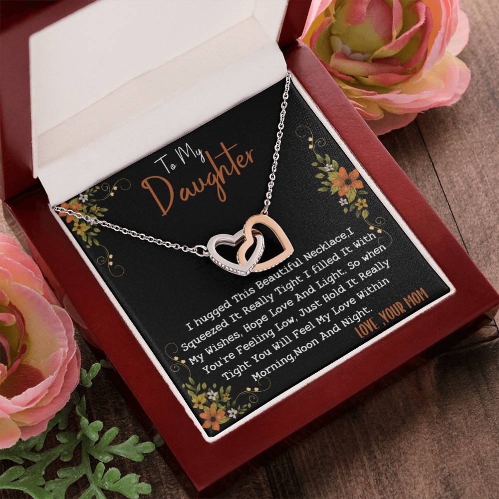 Gift For Daughter Interlocking Hearts Necklace