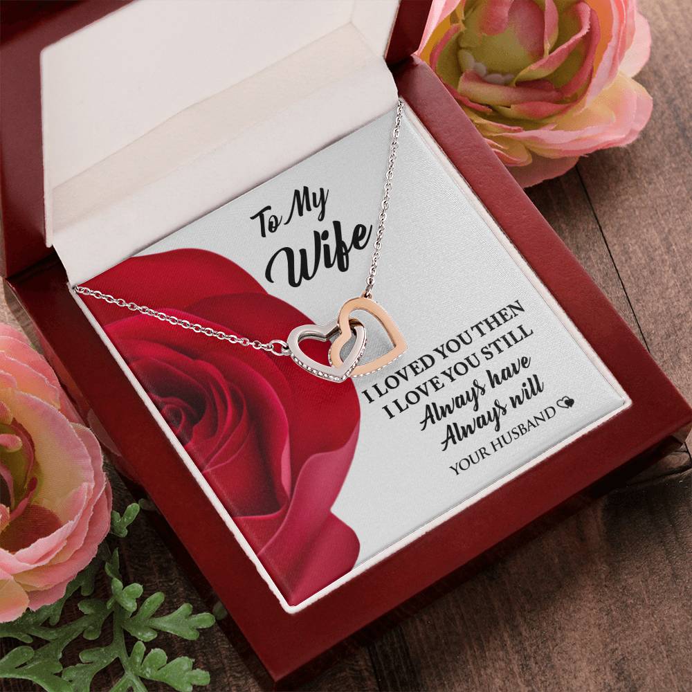 Perfect Valentine'S Day Gift For Your Wife! Interlocking Hearts Necklace