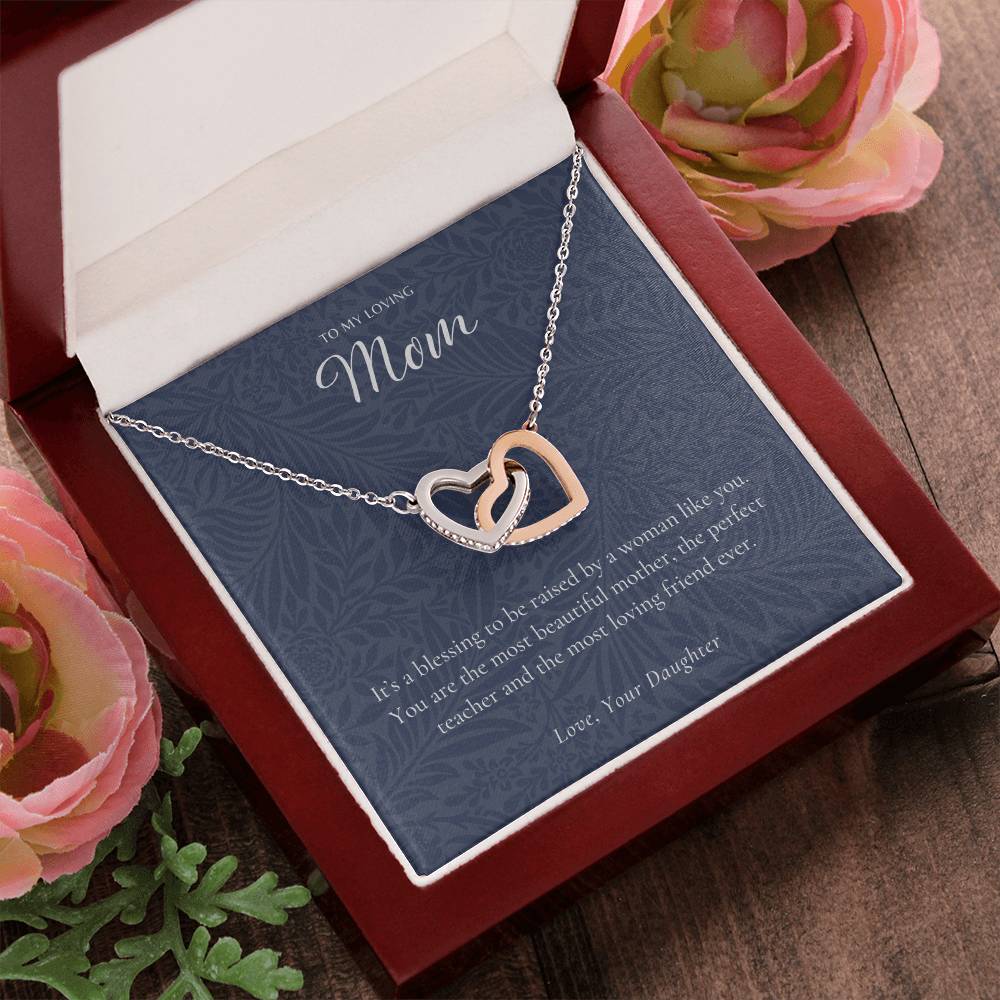 Gift For Mom From Daughter Mother Necklace From Daughter Mother'S Day Gift From Daughter Best Mom Gift Mother'S Birthday Gift Interlocking Hearts Necklace