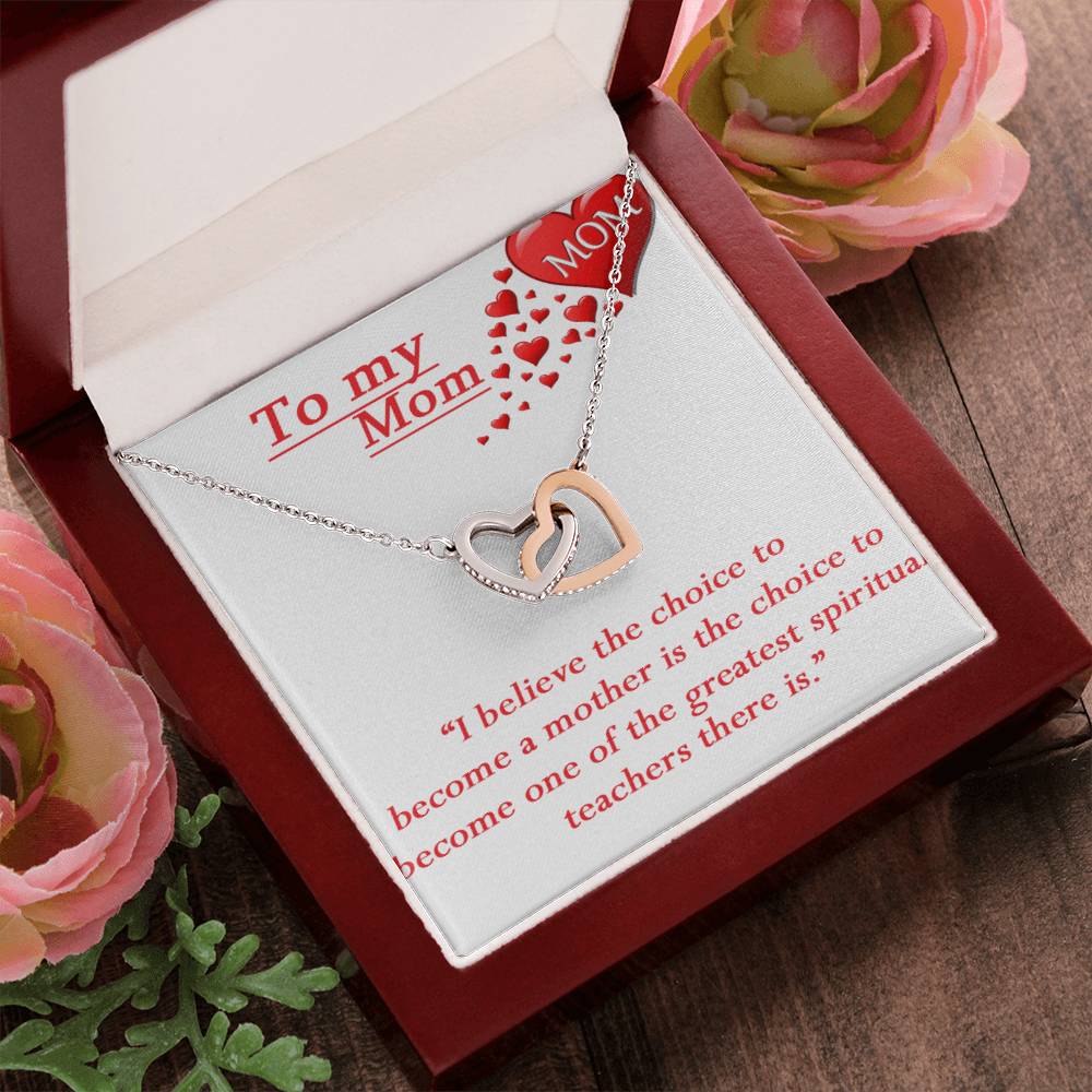 To My Mom I Will Always Be There Dragonfly Necklace Gift For Mom From Son Birthday Mother'S Day Christmas Present Interlocking Hearts Necklace