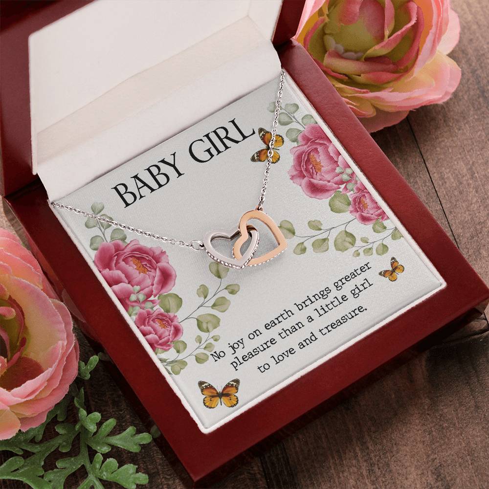 Mom To Be Gift Necklace It'S A Girl Necklace Gift New Baby Girl Gift For Mom It'S A Girl Jewelry Interlocking Hearts Necklace