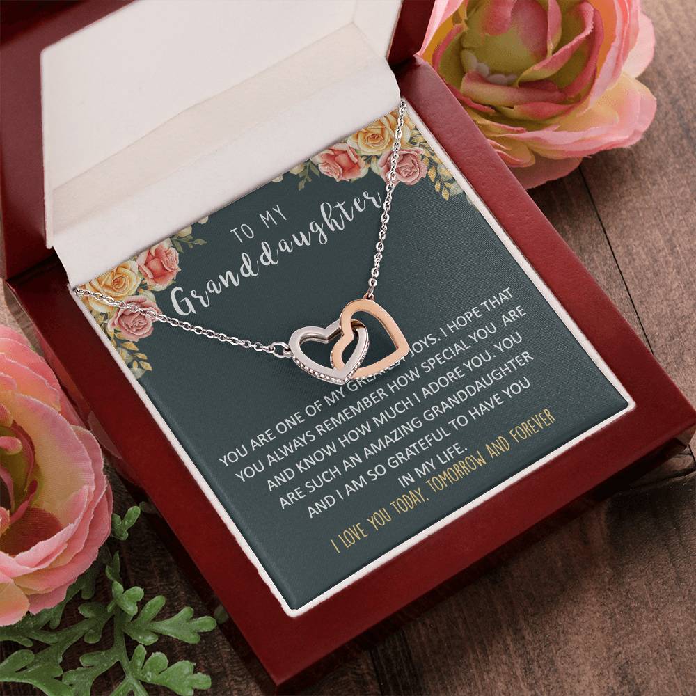 Granddaughter Interlocking Heart Necklace Interlocking Hearts Necklace