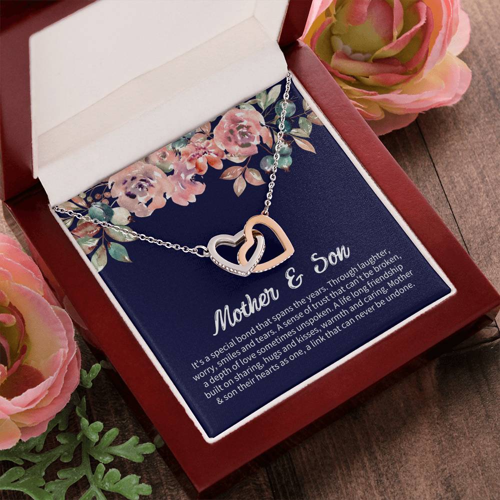 Mother & Son It'S A Special Bond Interlocked Heart Necklace Interlocking Hearts Necklace