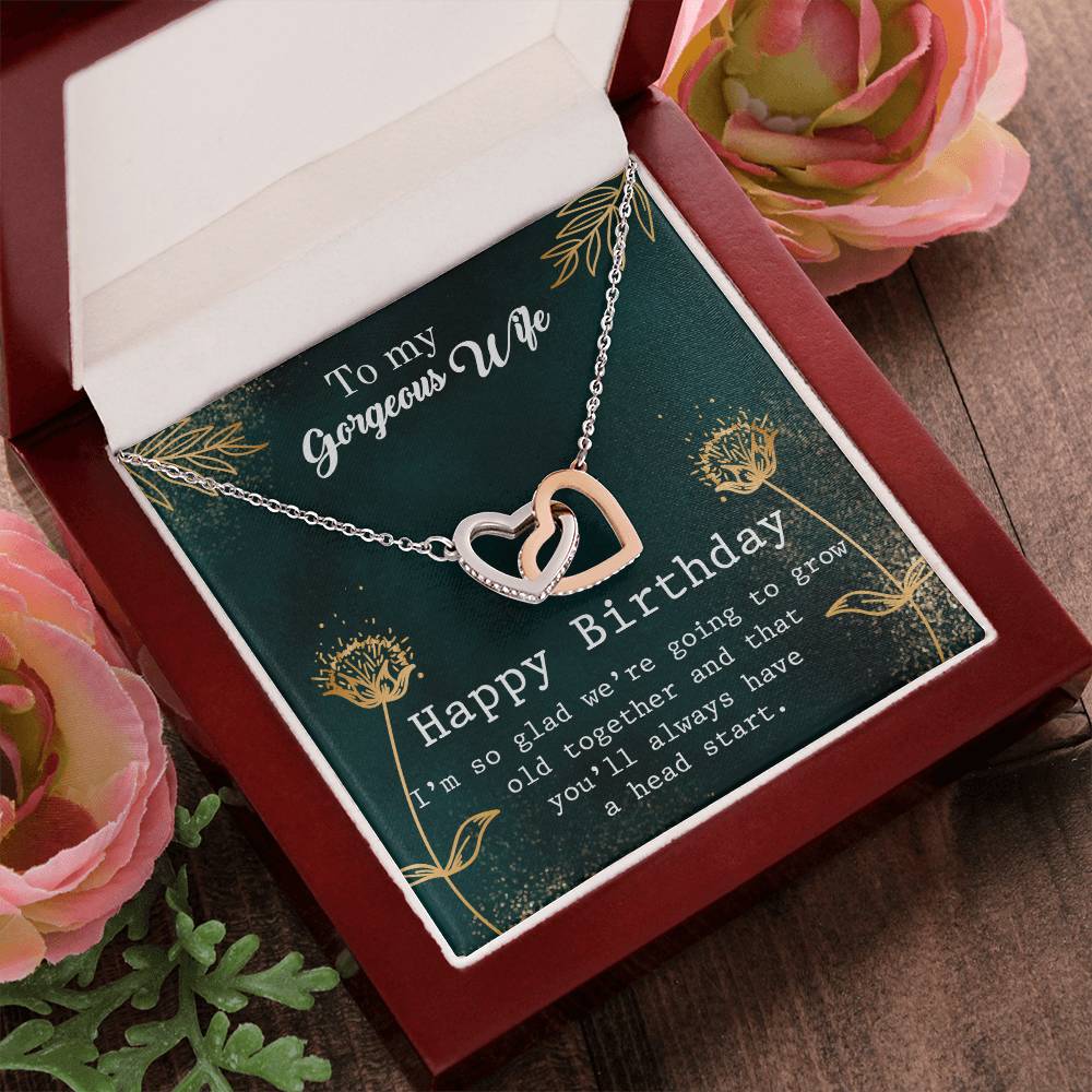 Gift For You My Wife. Interlocking Hearts Necklace