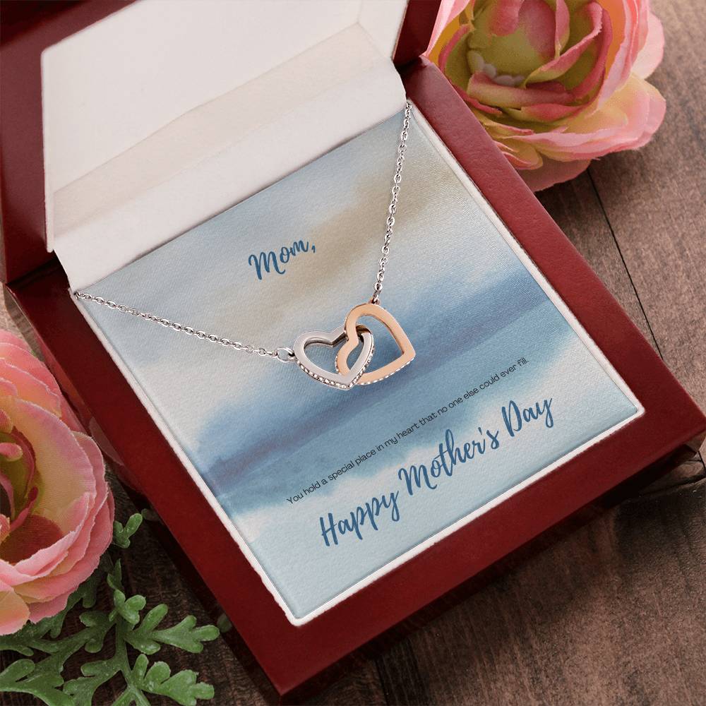 You Hold A Special Place - Mother'S Day Two Hearts Necklace Interlocking Hearts Necklace