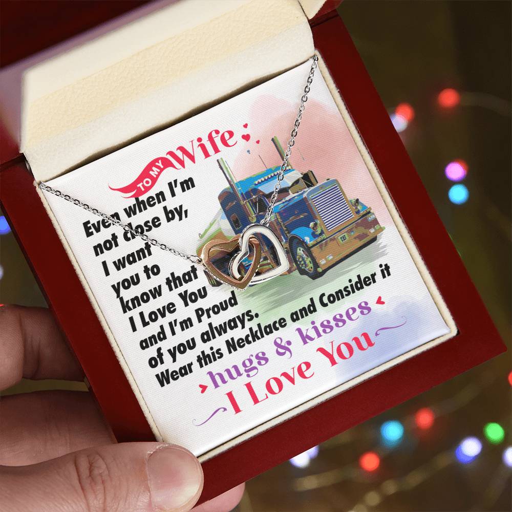 Trucker'S Wife- Interlocking Necklace Interlocking Hearts Necklace