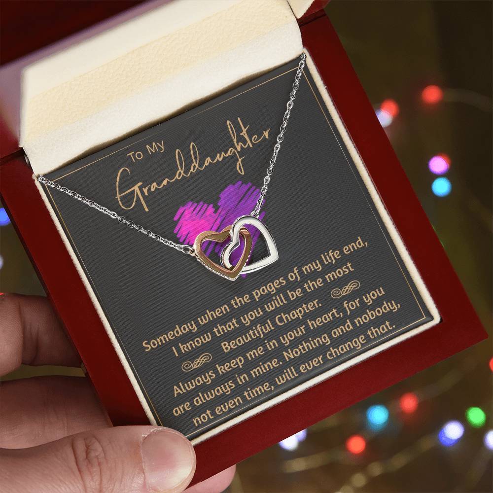 Granddaughters - Beautiful Chapter - Necklace Interlocking Hearts Necklace