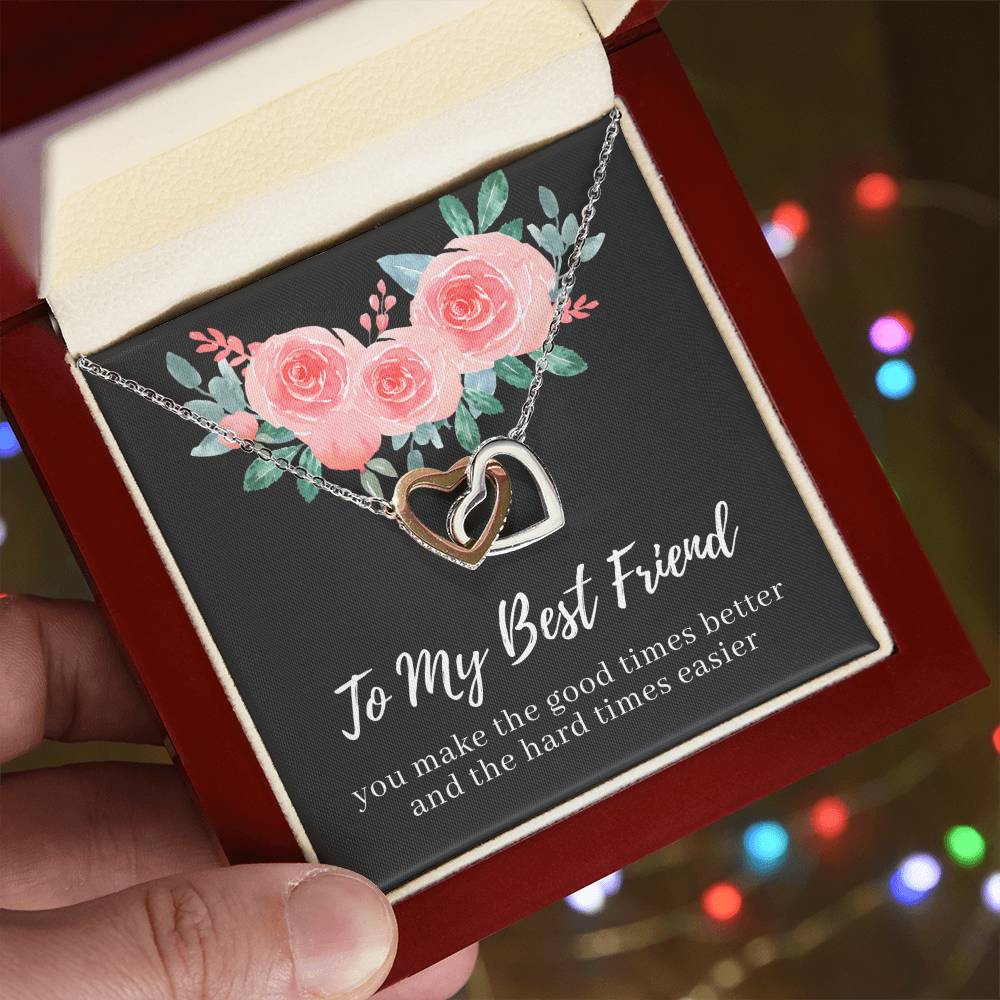 Friendship Necklace Interlocking Hearts Necklace