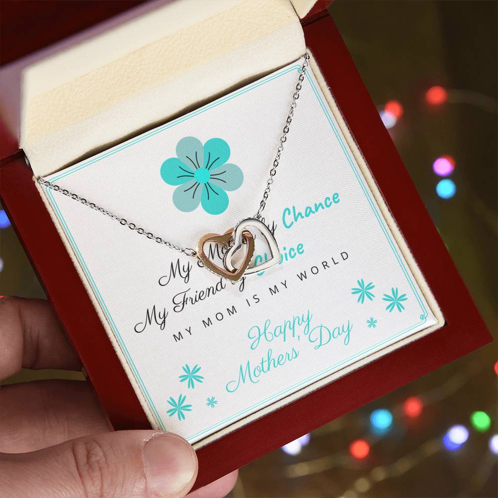 I Love You Mom 1 - Spark Romance With This Necklace Interlocking Hearts Necklace