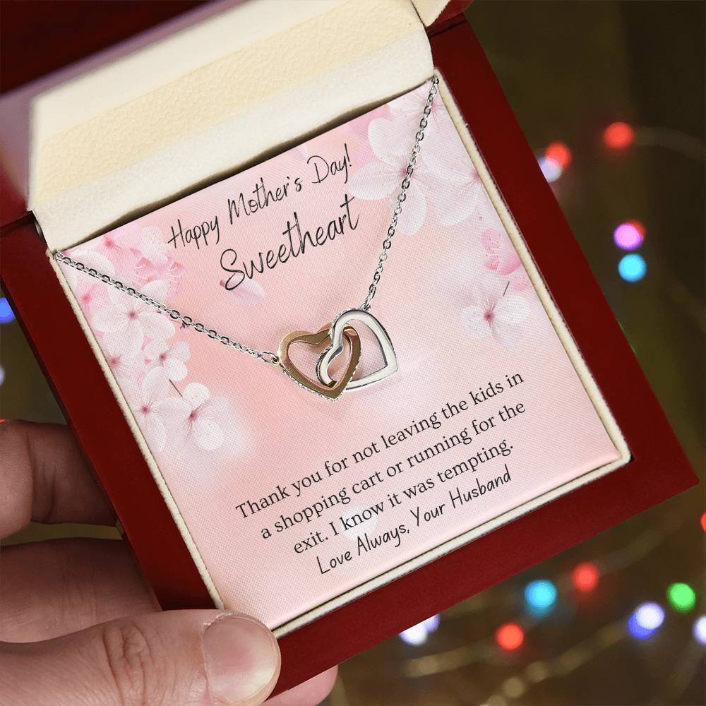 From Husband To Wife A Love Bond Interlocking Hearts Necklace