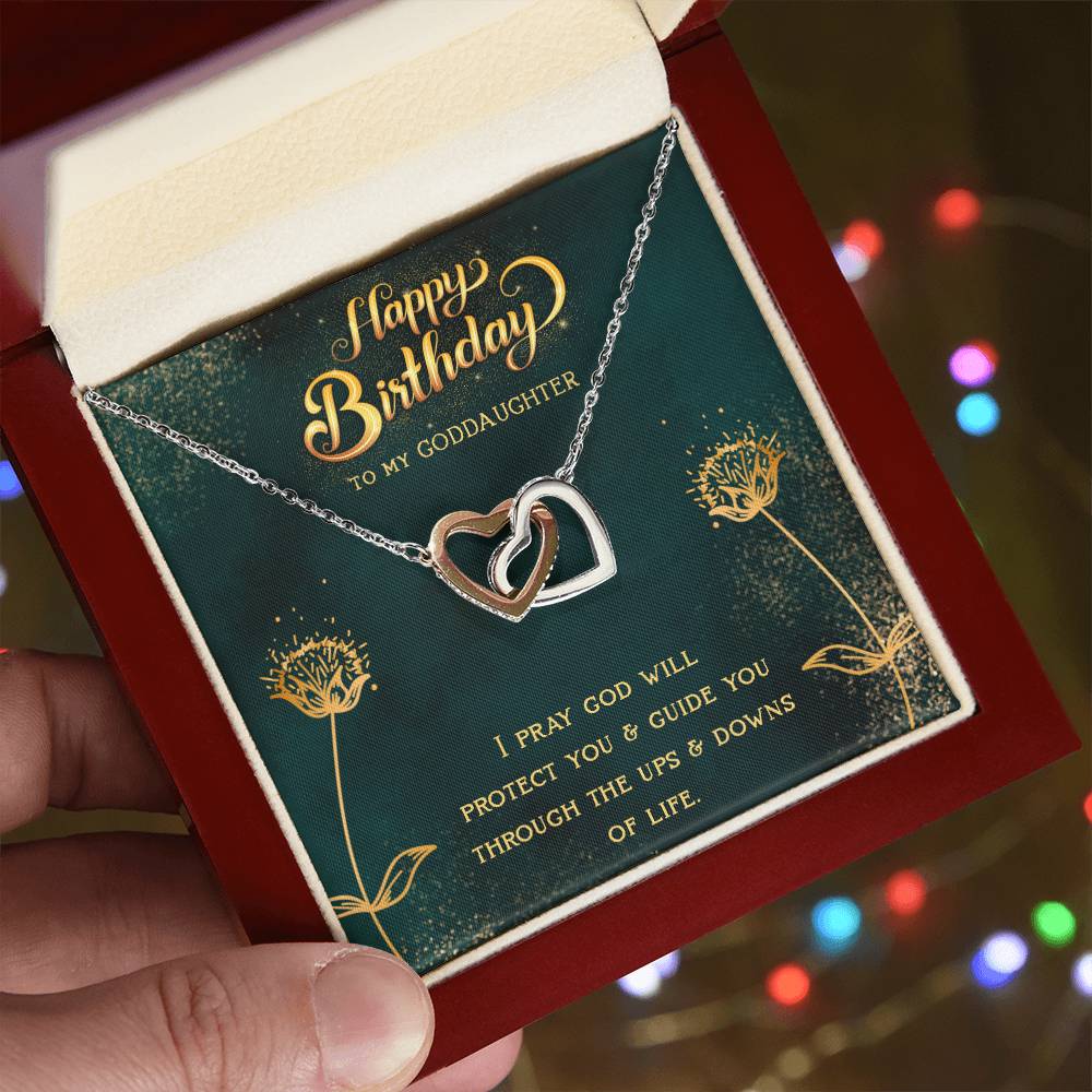 Birthday Gift For Goddaughter- Interlock Heart Necklace Interlocking Hearts Necklace