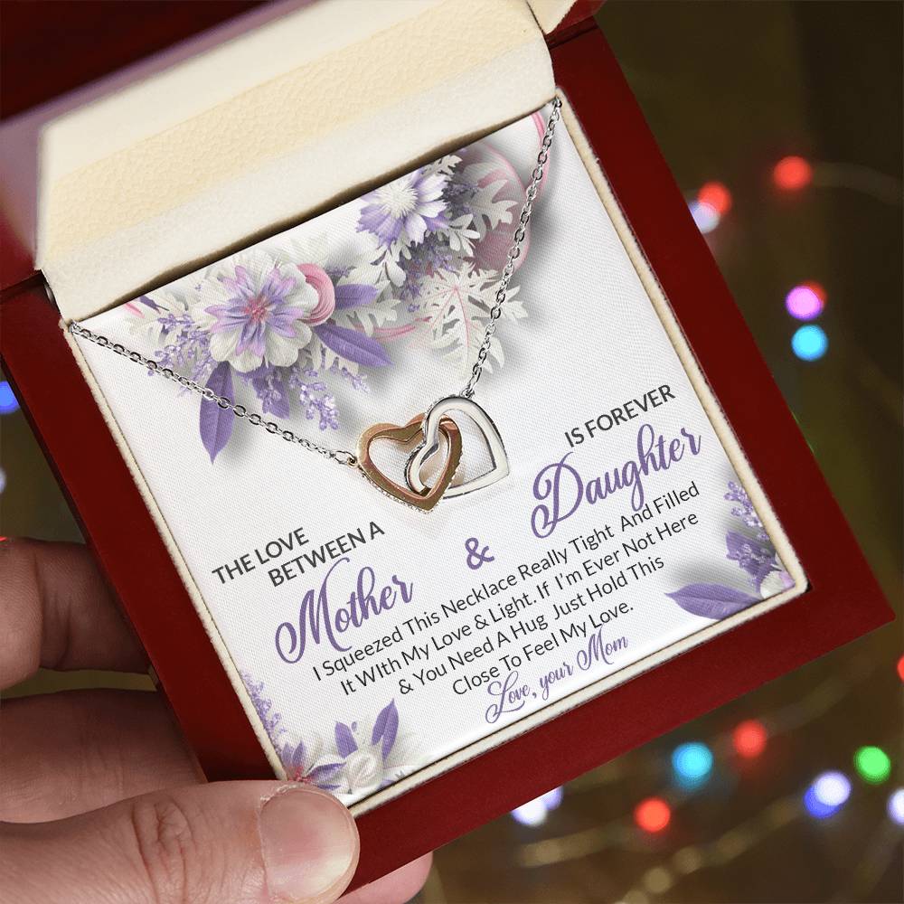 To My Daughter From Mother Interlocking Hearts Necklace Mother To Daughter Gift Birthday Gift To Daughter From Mother Daughter Necklace