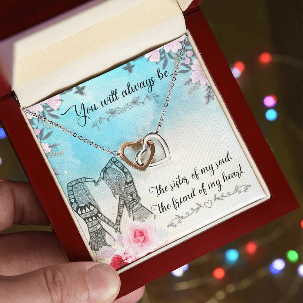You Will Always Be - Sisters Interlocking Hearts Interlocking Hearts Necklace