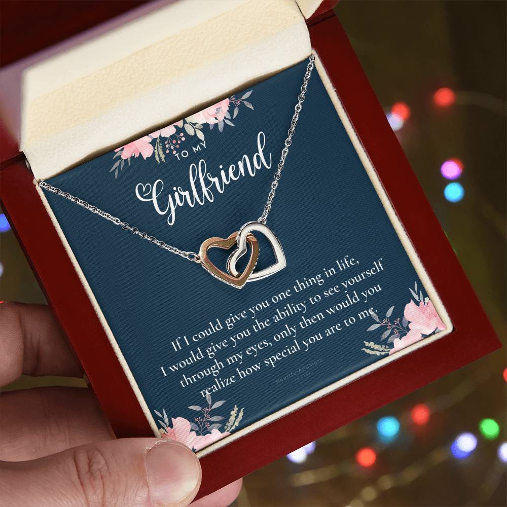 To My Girlfriend Girlfriend Necklace Anniversary Gift For Girlfriend Girlfriend Gift Gift For Girlfriend Necklace For Girlfriend Christmas Gift Birthday Gift Interlocking Hearts Necklace