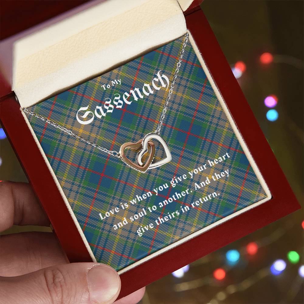 To My Sassenach Outlander Gift Outlander Gift Box Outlander Jewelry Outlander Gift For Wife Outlander Charm Outlander Necklace Interlocking Hearts Necklace
