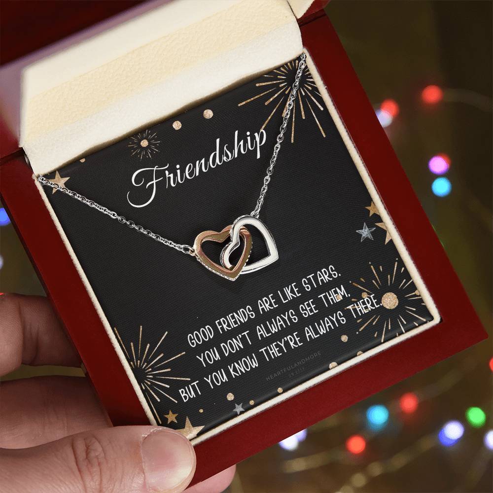 Friendship Gift For Her Interlocking Necklace Soul Sister Gift Necklace Gift For Best Friend Bestie Necklace Interlocking Hearts Necklace