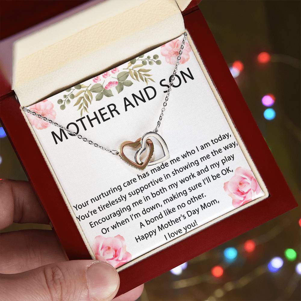 Your Nurturing Care Has Made A Bond Like No Other Interlocking Hearts Necklace