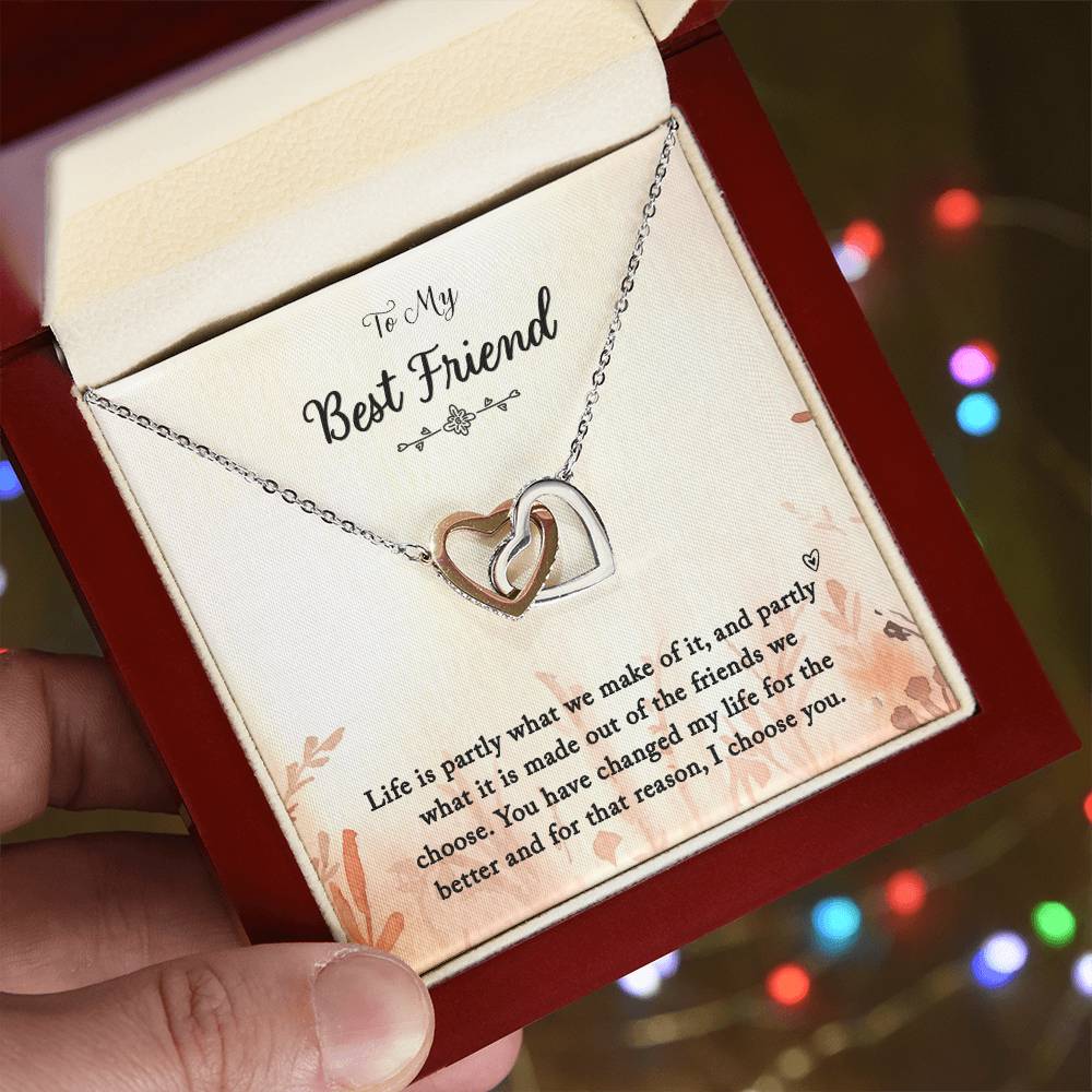 Interlocked Hearts Necklace For Best Friend Interlocking Hearts Necklace