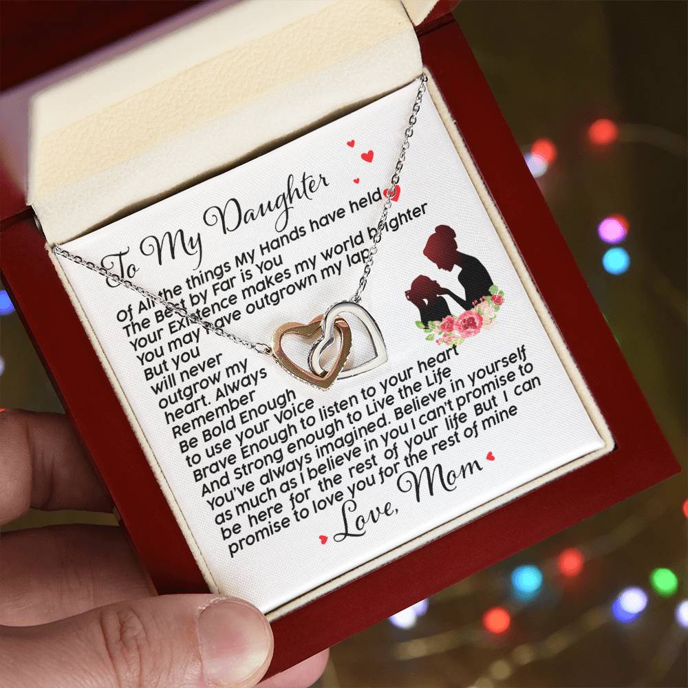 Gift For Daughter- Interlocking Heart Necklace Interlocking Hearts Necklace