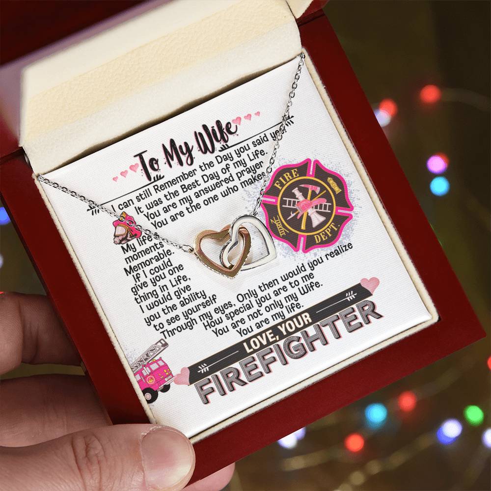 Firefighter'S Wife - Interlocking Heart Necklace Interlocking Hearts Necklace