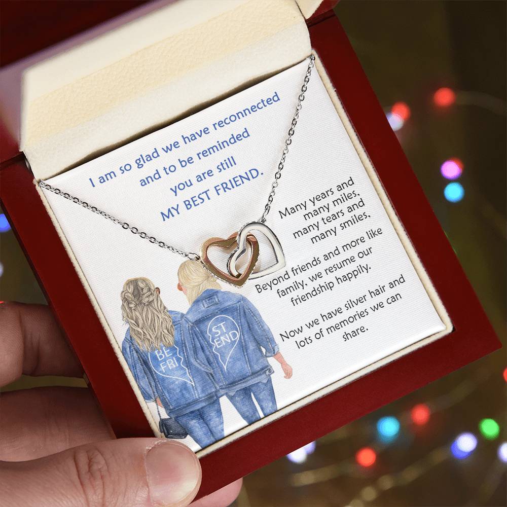 My Best Friend Interlocking Hearts Necklace Bff