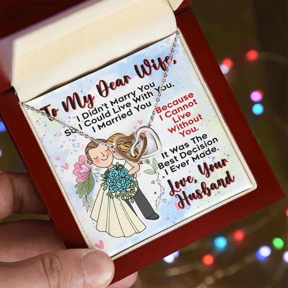 Gift For Wife - Interlocking Heart Necklace Interlocking Hearts Necklace