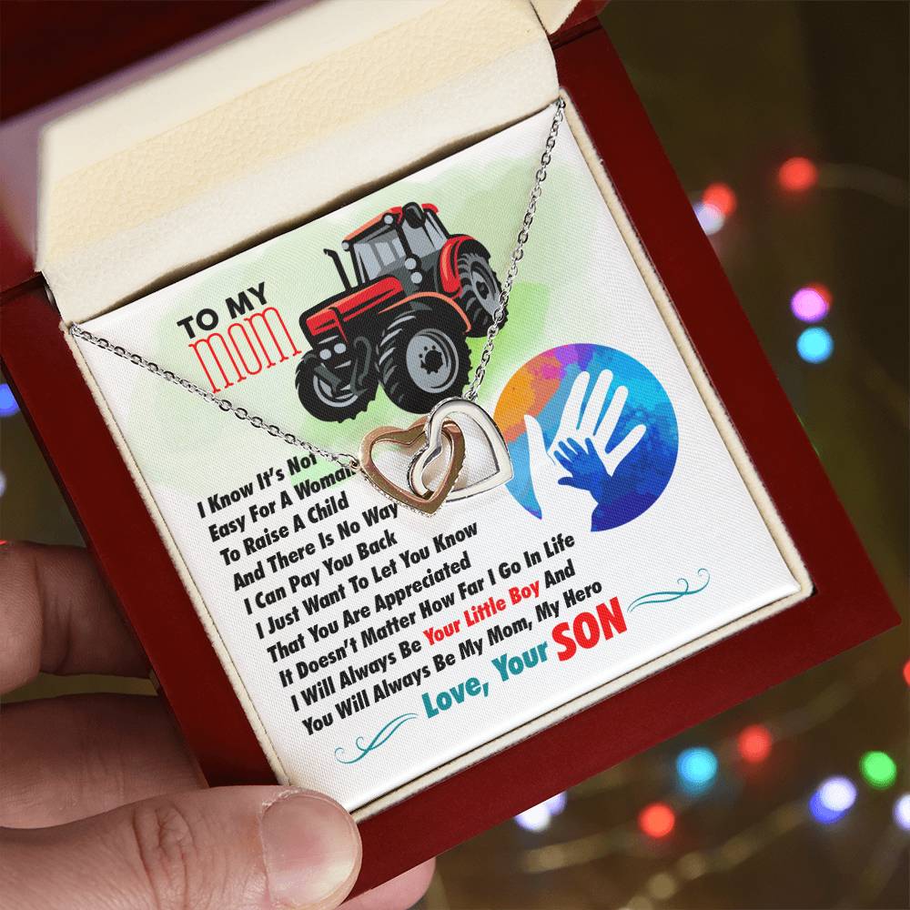 Farmer'S Mom - Interlocking Heart Necklace Interlocking Hearts Necklace