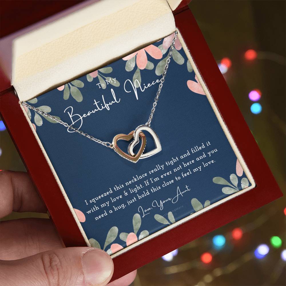 Niece Gift Gift To Niece From Aunt To My Niece Gift For Niece Moving Away Niece Christmas Gift Niece Birthday Gift Interlocking Hearts Necklace