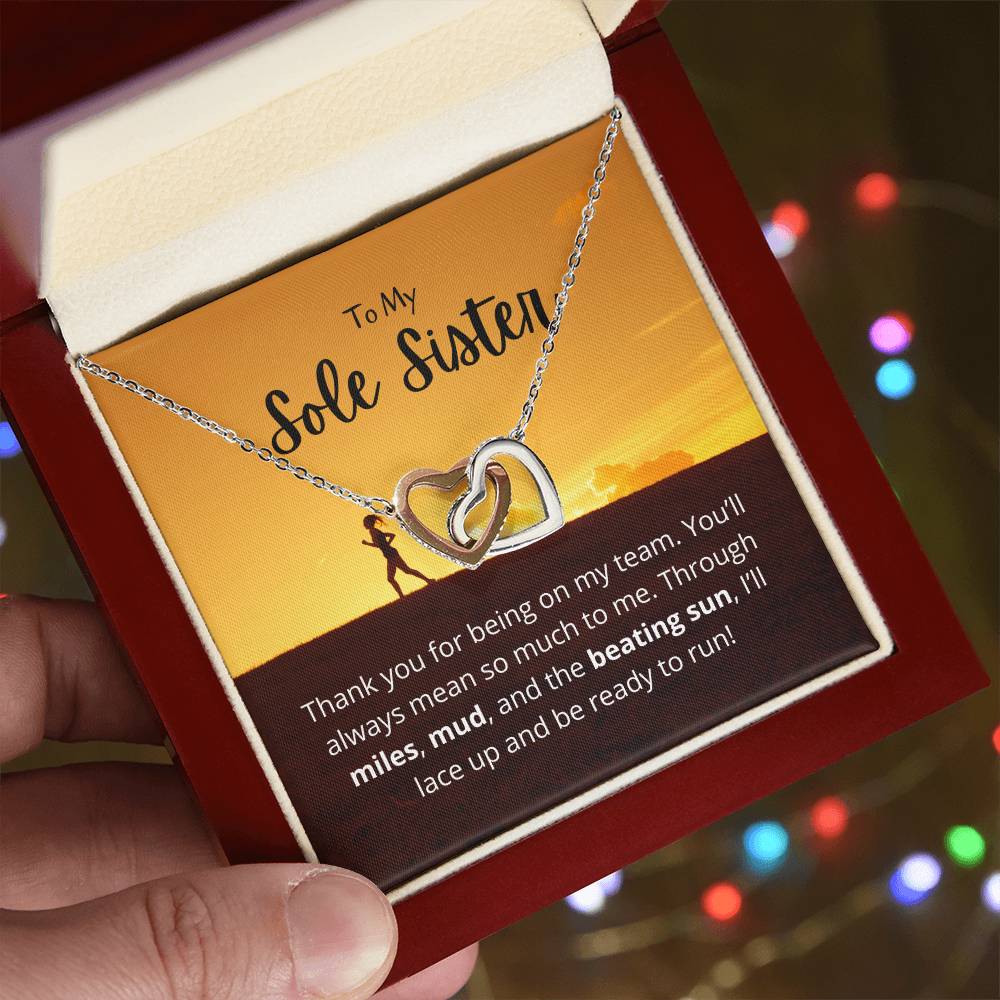 Sole Sister - Miles Mud And Beating Sun - Necklace Interlocking Hearts Necklace