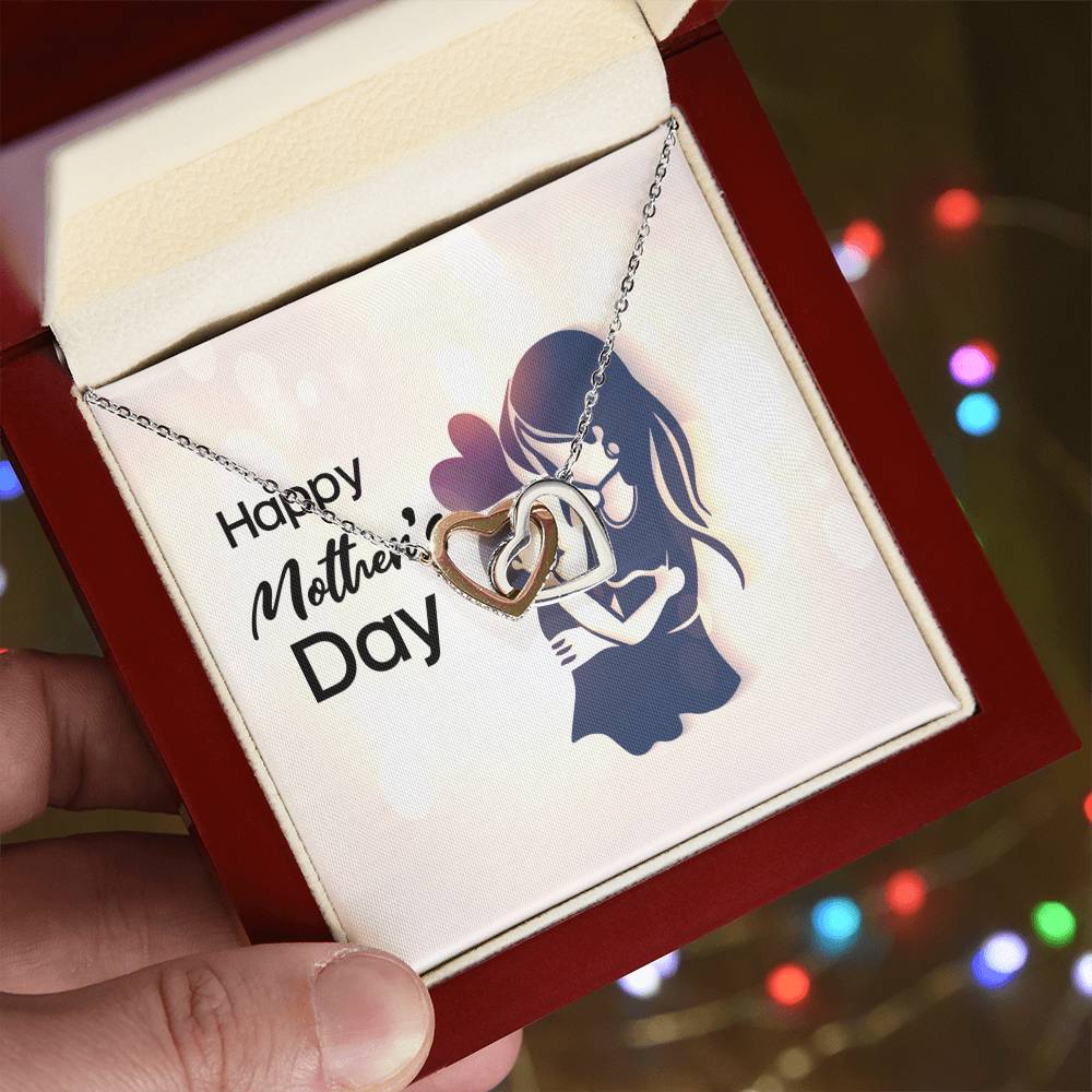 Happy Mother'S Day - Interlocking Heart Necklace Interlocking Hearts Necklace