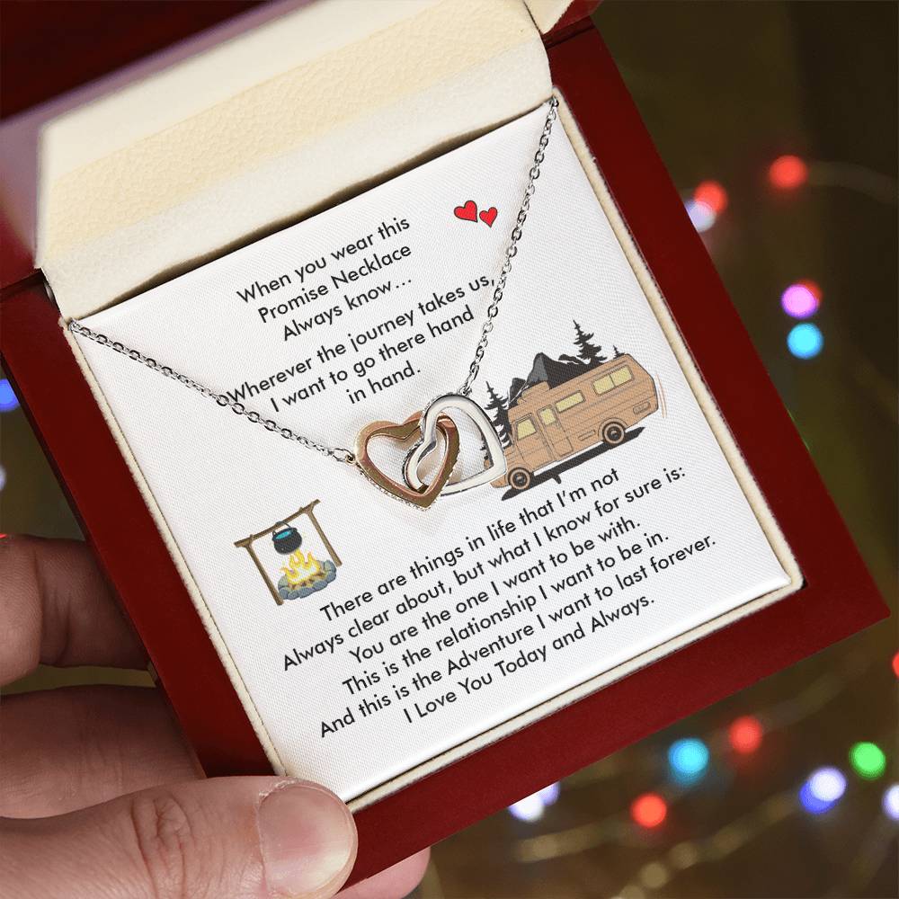 Camping Girl - Interlocking Heart Necklace Interlocking Hearts Necklace