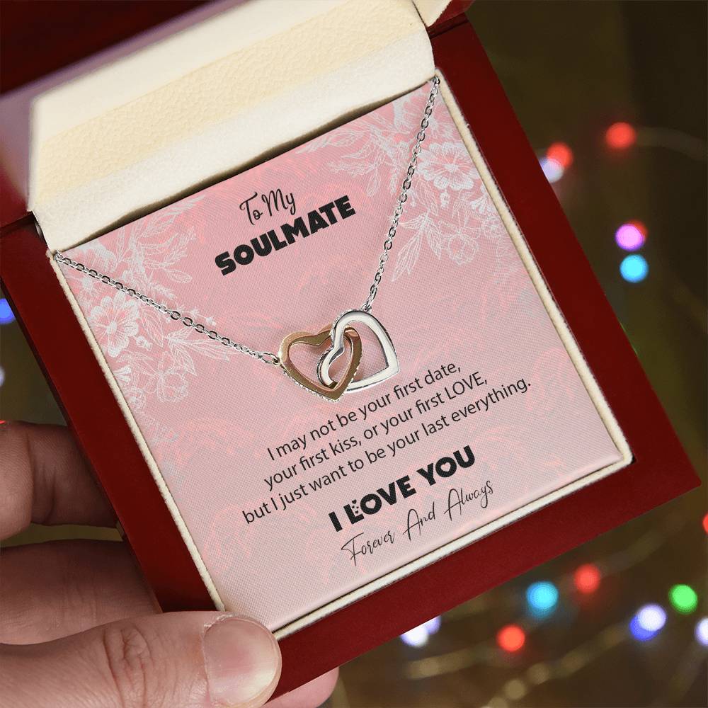 To My Soulmate Interlocked Hearts Necklace Interlocking Hearts Necklace